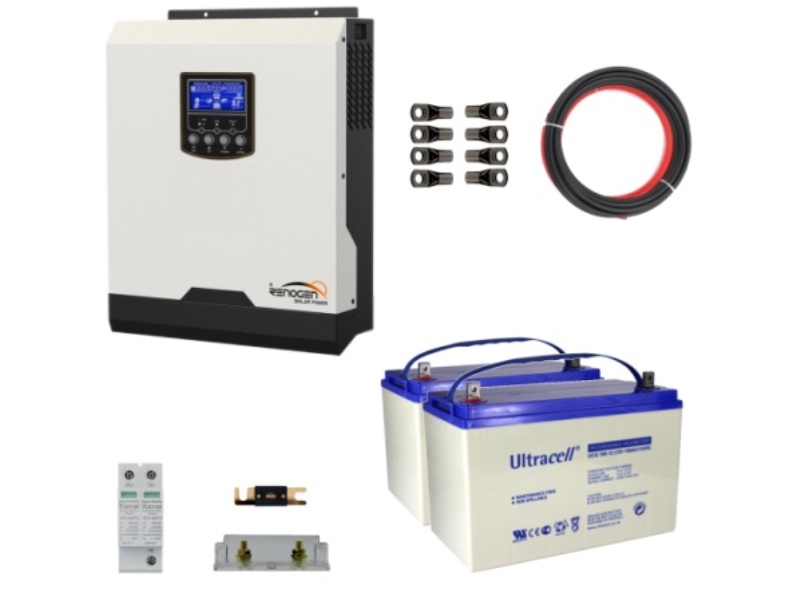 Provisión de equipo UPS 2.4KWh para autonomía en 220V de una casa de familia en Las Golondrinas - Chubut.