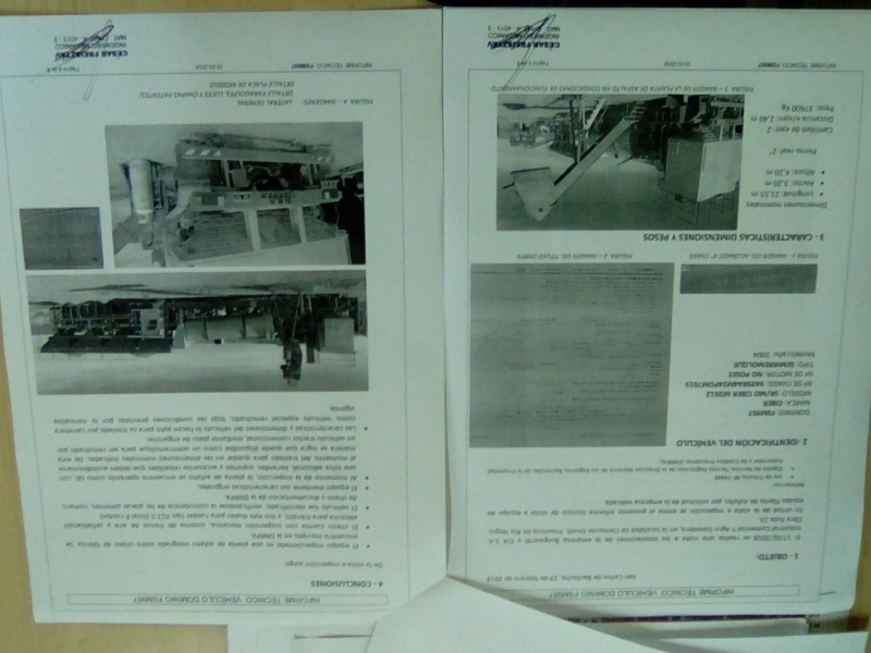 Informe técnico sobre planta de asfalto montada en semirremolque para permiso especial de traslado.